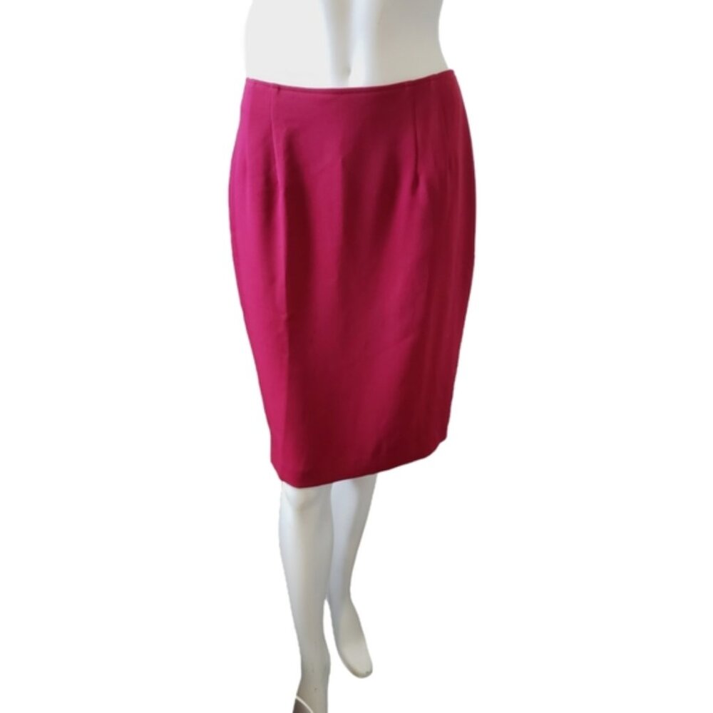 Louben size 8 vintage cherry red knee length pencil skirt